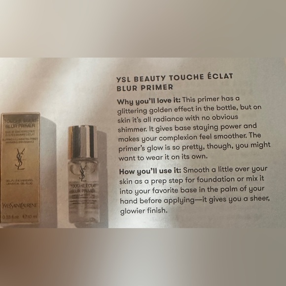 NWT-Brand New In Box YVES SAINT LAURENT TOUCHE ÉCLAT BLUR PRIMER - Picture 11 of 11